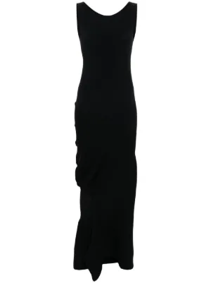 Pleats Please Issey Miyake Sleeveless Pleated Midi Dress | Black