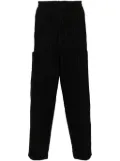 Kenzo tapered pinstripe cargo trousers - Black