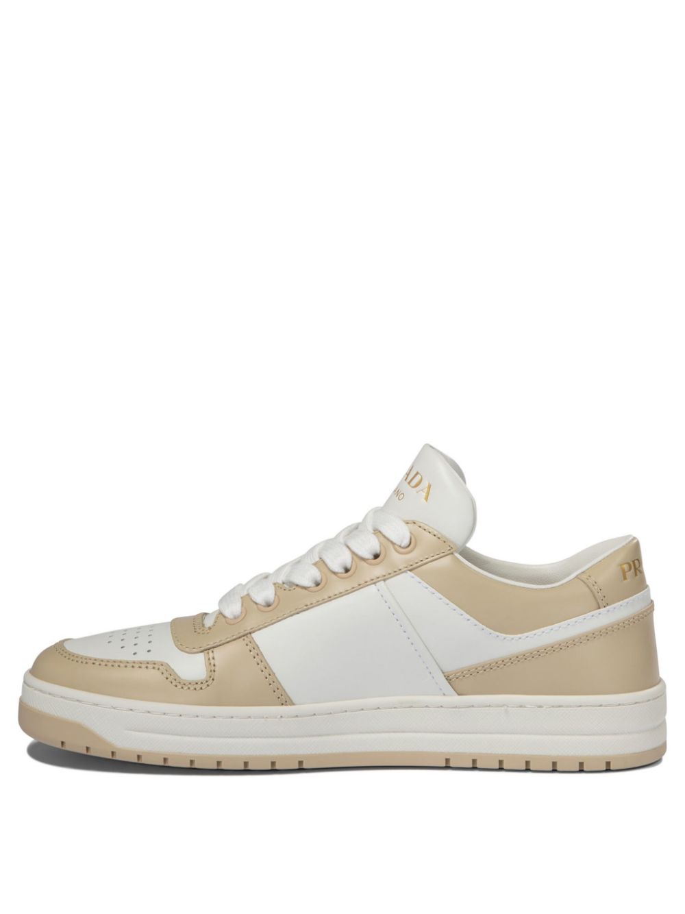 Prada Downtown sneakers met logo-applicatie Beige