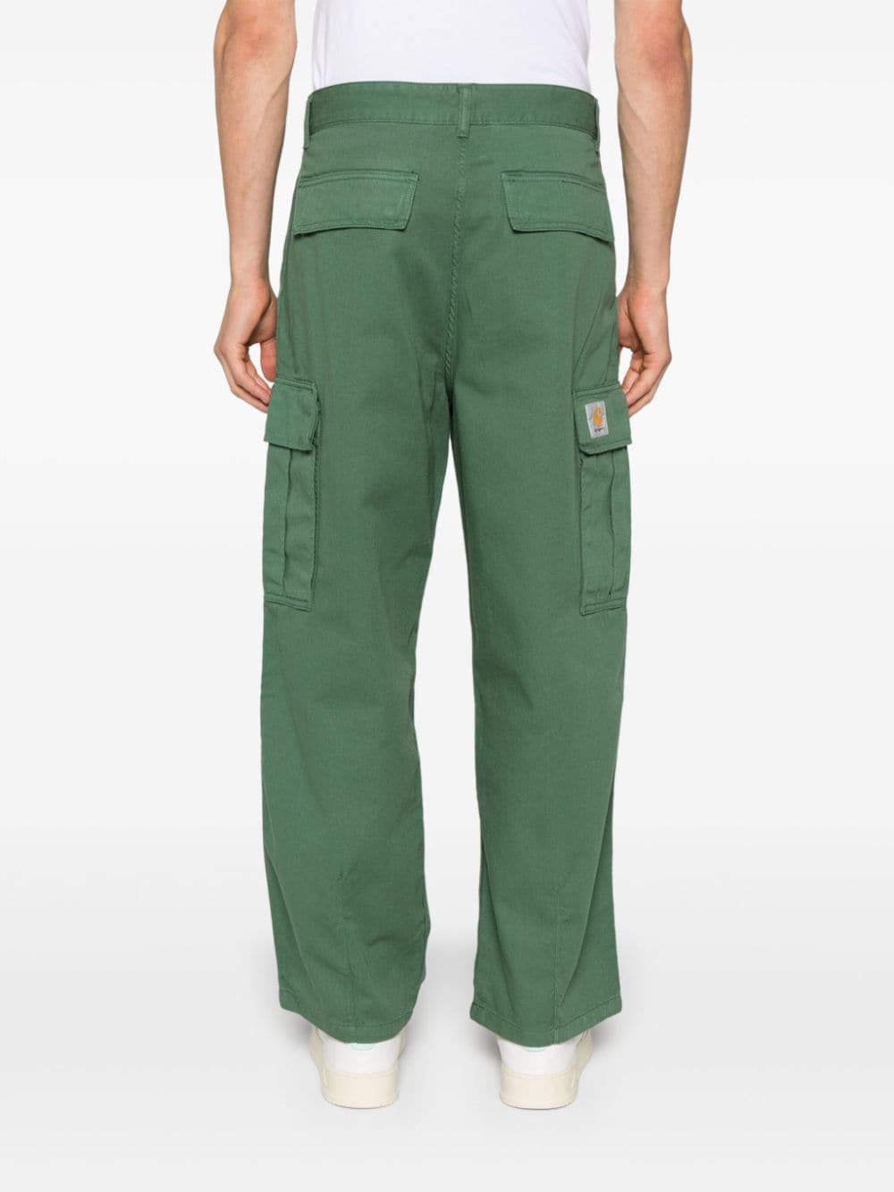 Shop Carhartt Cole Straight-leg Cargo Trousers In Green