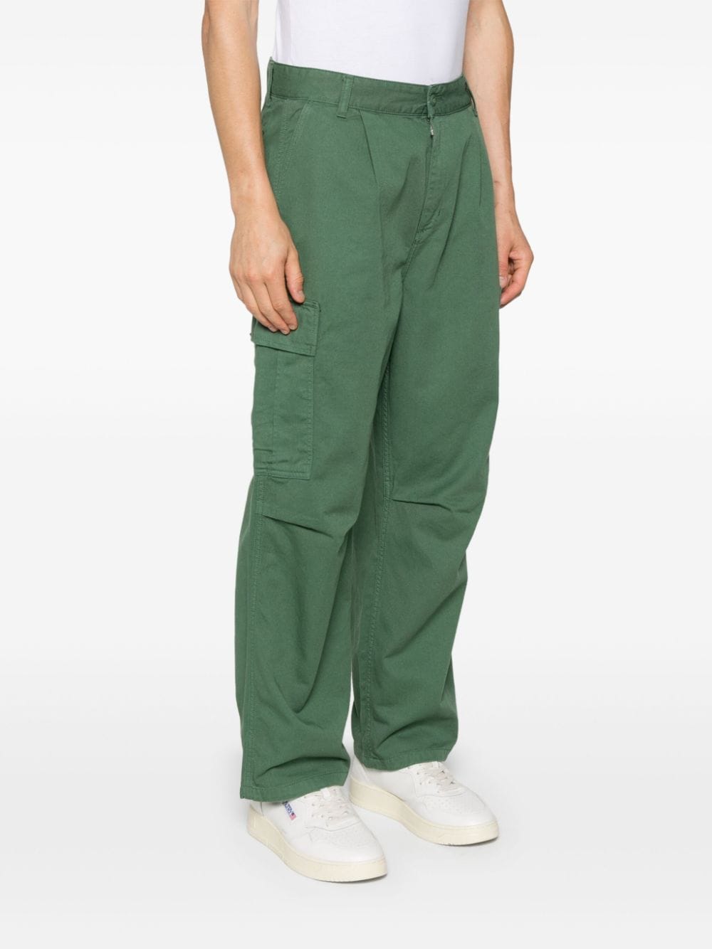 Shop Carhartt Cole Straight-leg Cargo Trousers In Green