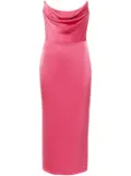 Alex Perry corset-style satin midi dress - Pink