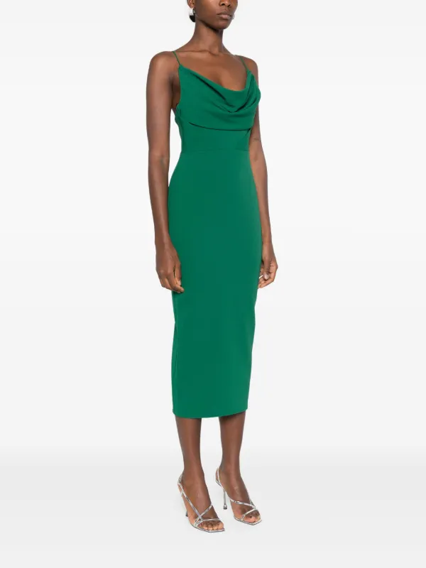 alex perry dress green $2800 Alex Perry Womens Green Draped Neon Satin-Crepe Gown Dress Size AU 6/ US 2
