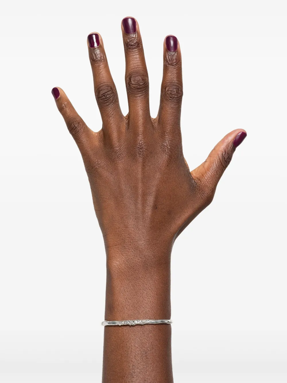 Rosa Maria Armband met diamant en open cuffs - Zilver
