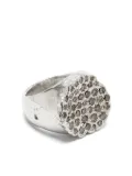 Rosa Maria diamond-encrusted signet ring - Silver