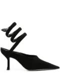 René Caovilla 75mm suede pumps - Black