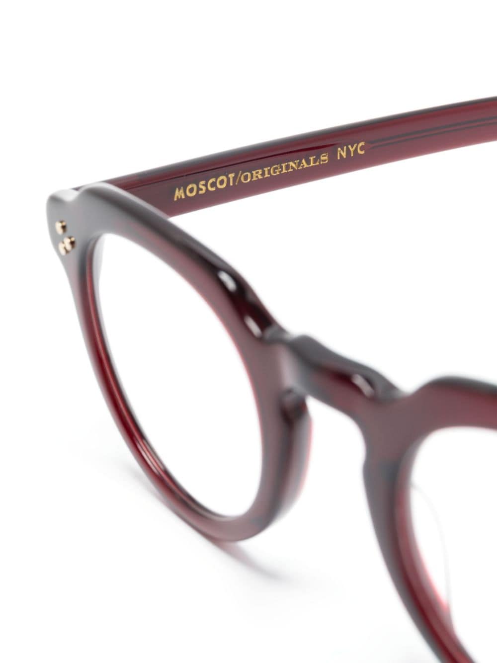 Shop Moscot Gavolt Round-frame Glasses In Red