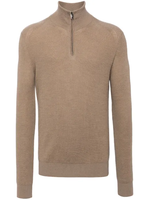 Brioni suéter con cuello falso