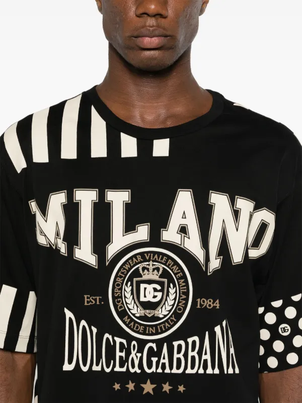 Dolce & Gabbana logo-print Cotton T-shirt | Black | FARFETCH