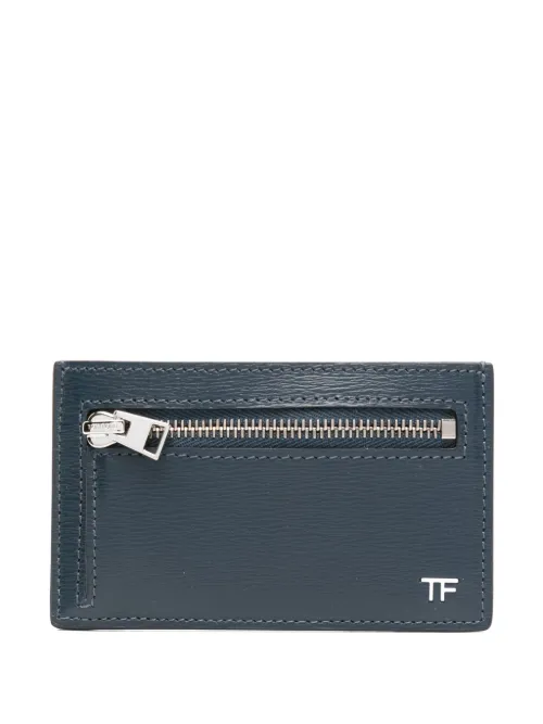 Portefeuille en cuir à plaque logo - TOM FORD - Modalova
