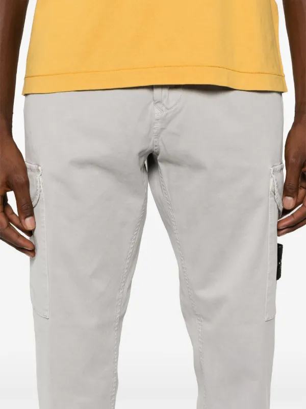 Stone Island tapered-leg Cargo Trousers Grey FARFETCH IN