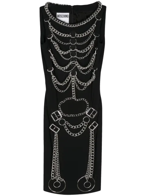 Moschino Pre-Owned 2010s chain-detailed midi dress