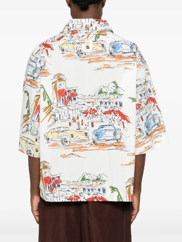 Tシャツ・カットソー JACQUEMUS FW24 LA CHEMISE CASACO (246SH1081677 1HI) Jacquemus La Chemise Casaco Cotton Shirt | White | FARFETCH