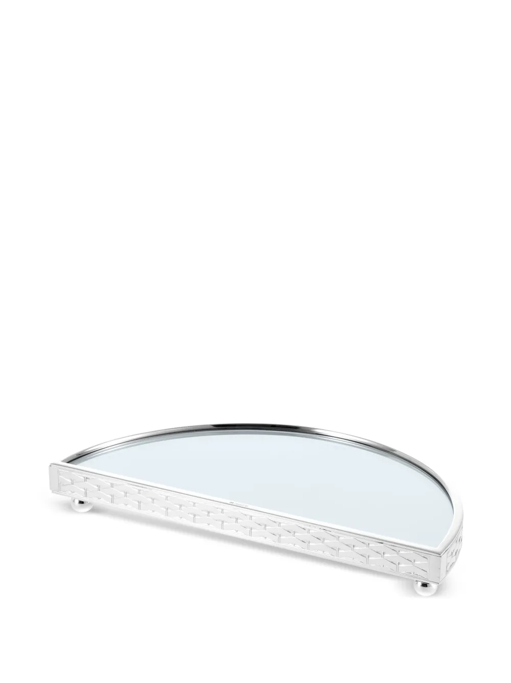 Christofle Sève D'argent Half-circle Serving Tray (32cm X 16cm) In Silber