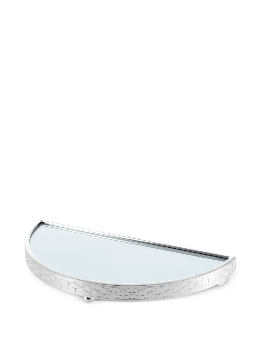 Christofle Sève D'argent Half-circle Serving Tray (32cm X 16cm) In Silber