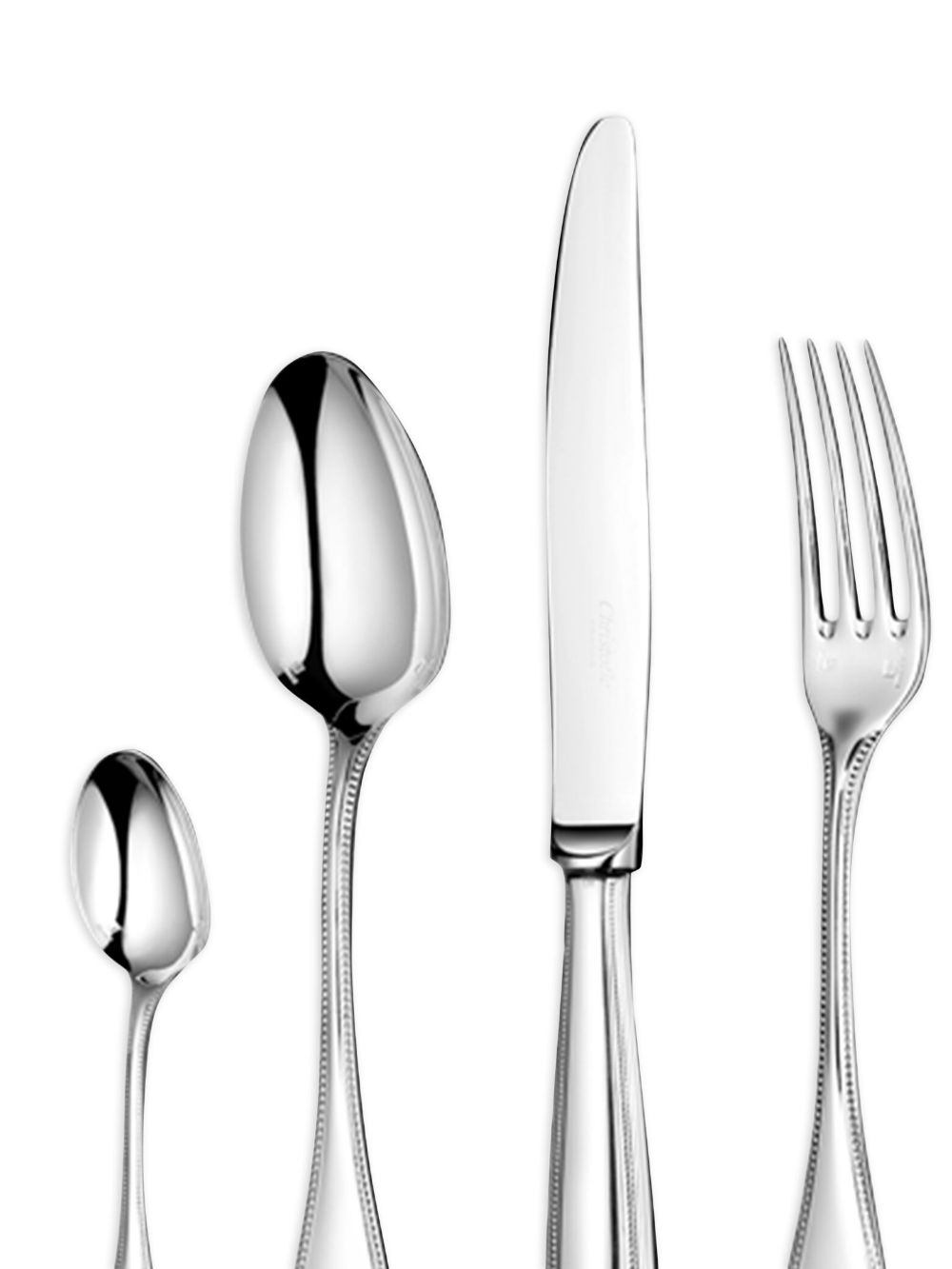 Christofle Perles flatware set voor 12 personen - Zilver