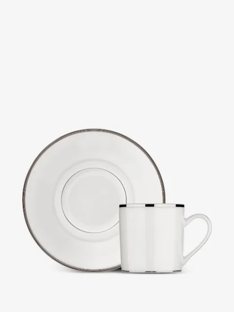 Christofle Porcelain Demitasse Cup and Saucer