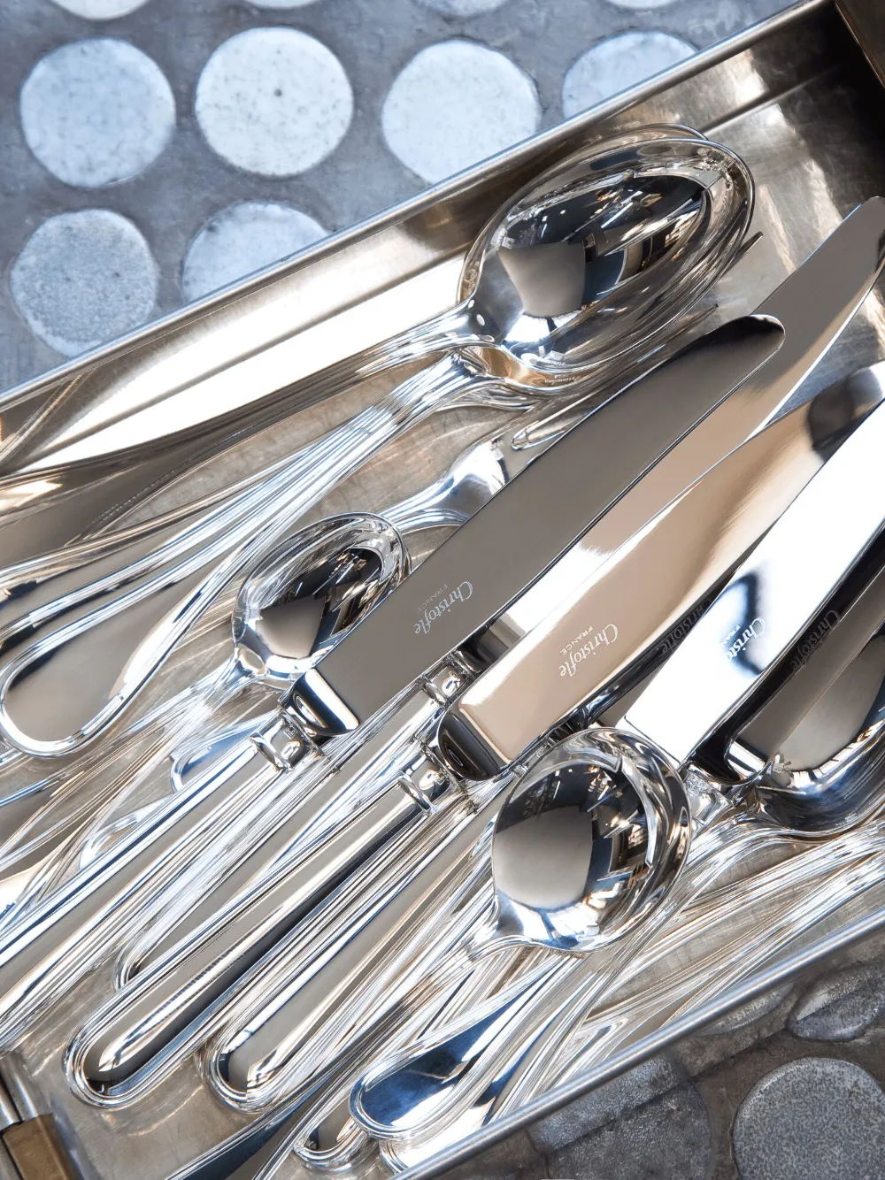 Christofle Albi 110-piece Flatware Set (12-person Setting) In Silber