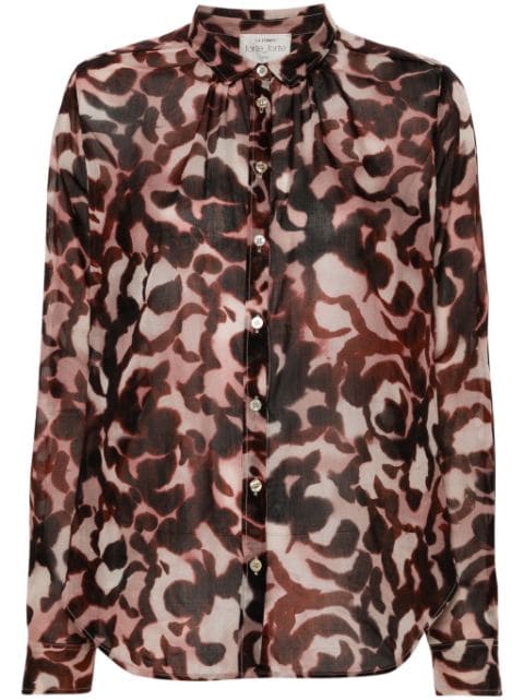 Forte Forte Blouse met abstracte print