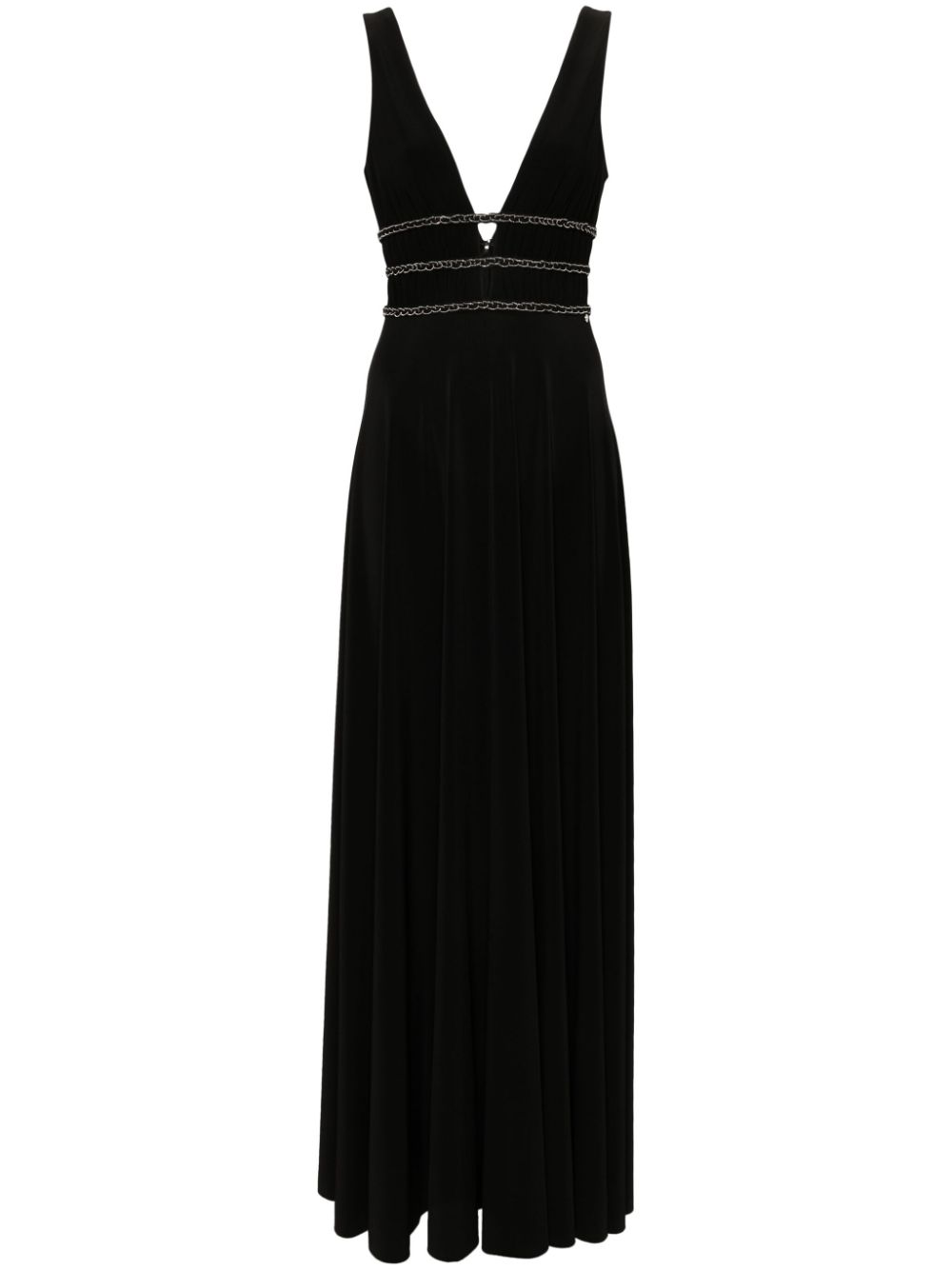 NISSA bead-embellished maxi dress - Black