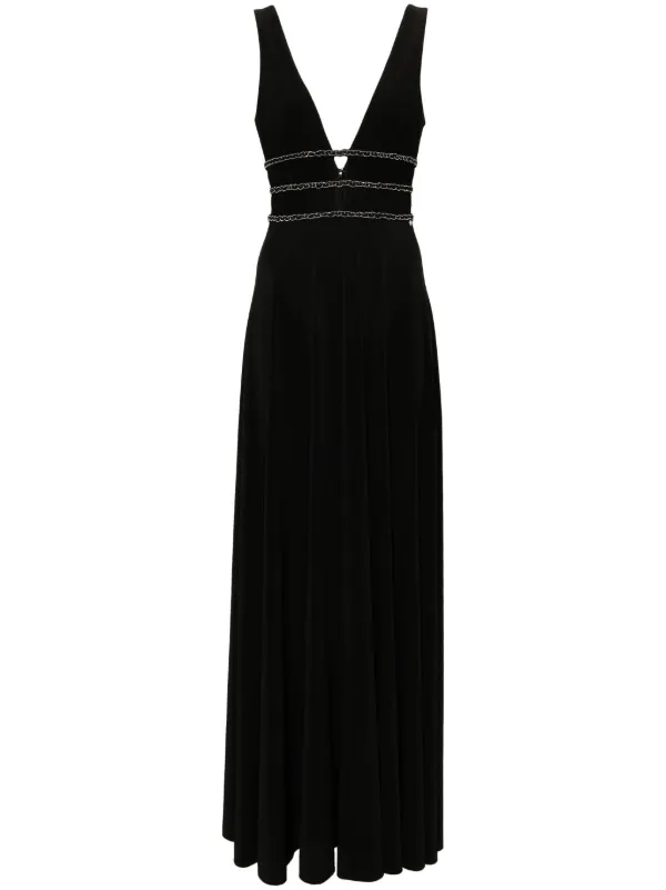 black embellished maxi dress Adeline Embellished Maxi Dress – SAU LEE