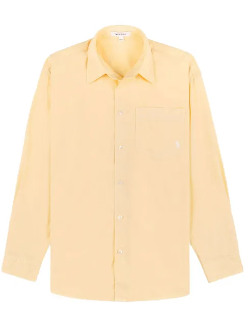 Sporty & Rich logo-embroidered cotton shirt