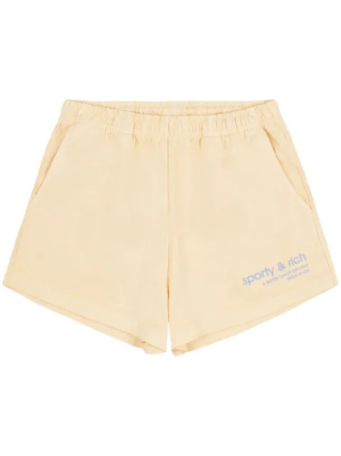 Sporty & Rich USA Health Club Disco cotton shorts 