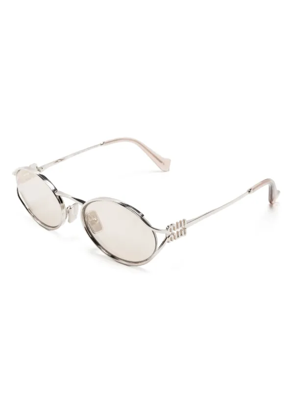 Sunglasses Miu Miu Silver in Metal - 43094422