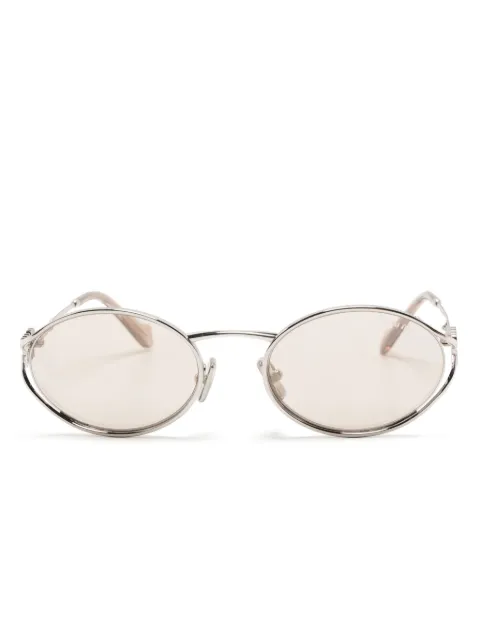 Miu Miu Eyewear oval-frame metal sunglasses