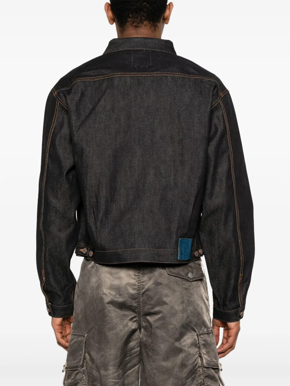 visvim 101 Unwashed denim jack Blauw