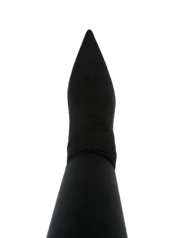 René Caovilla 70mm crystal-embellished Knitted Boots | Black René Caovilla 70mm crystal-embellished Knitted Boots | Black