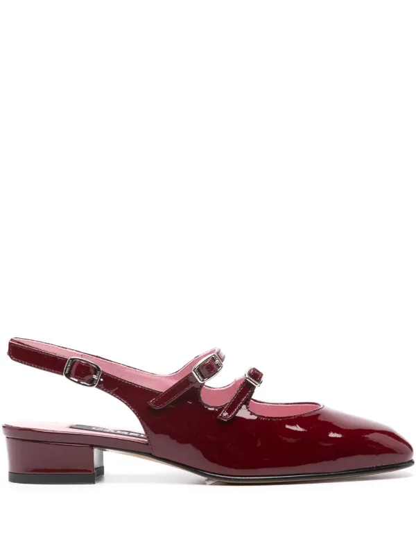 Carel Paris Peche Patent Mary Janes Pumps Red FARFETCH IN