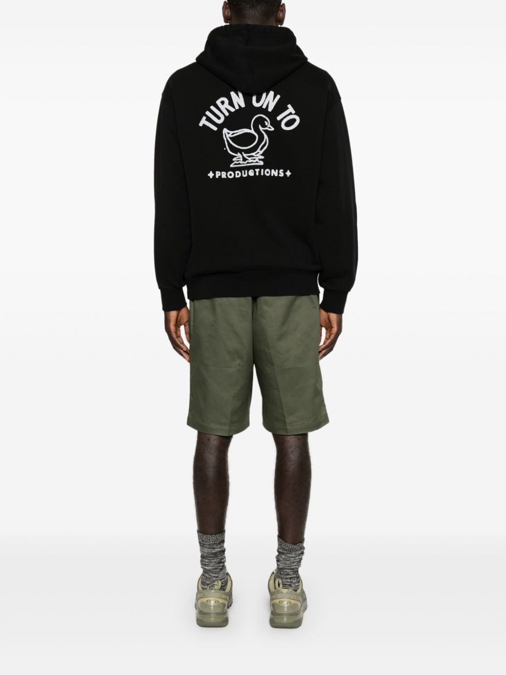 Carhartt WIP Katoenen hoodie met logoprint - Zwart