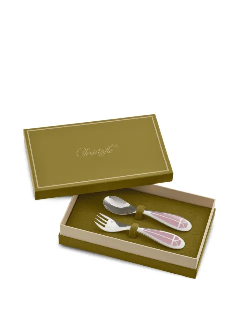 Christofle Talisman baby spoon and fork set