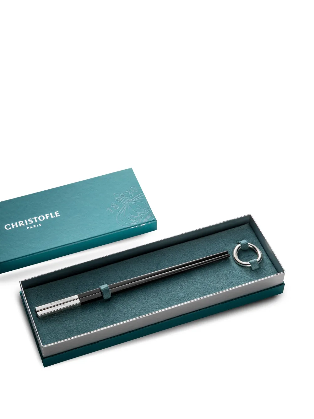 Christofle Uni Japanese Silver-plated Chopsticks In Black