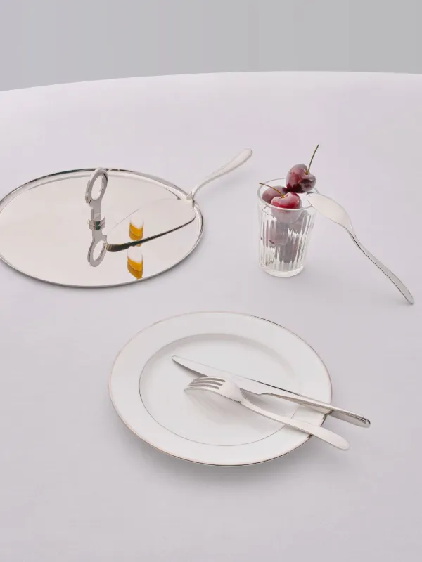 マ*ー様 CHRISTOFLE Silver-plated Flatware set for baby (2 pieces) Talisman - Ivory