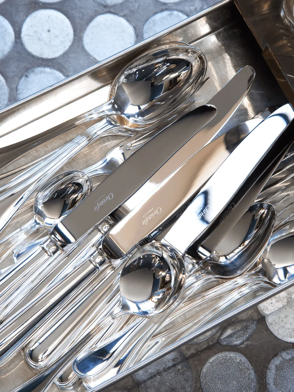 Christofle Albi 110-piece Flatware Set (12-person Setting) In Silber