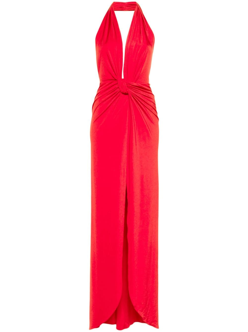 Shop Nissa Open-back Maxi Dress In Red