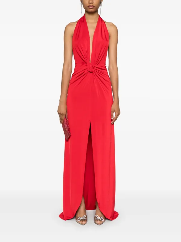 NISSA open back Maxi Dress Red FARFETCH ZA