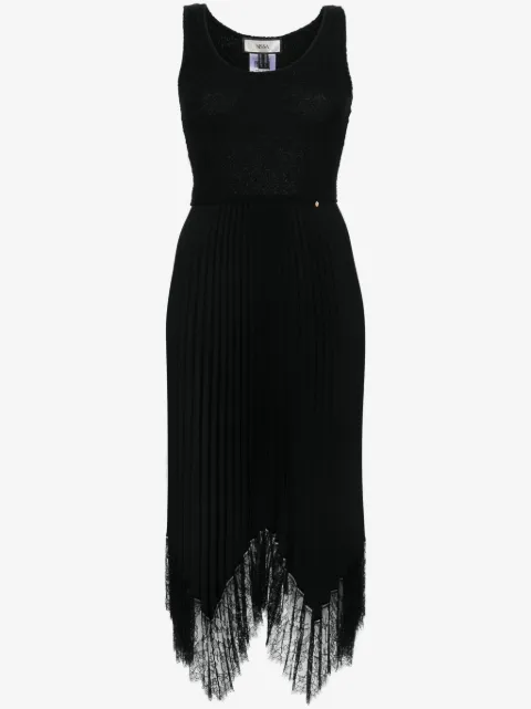 NISSA pleated-skirt midi dress