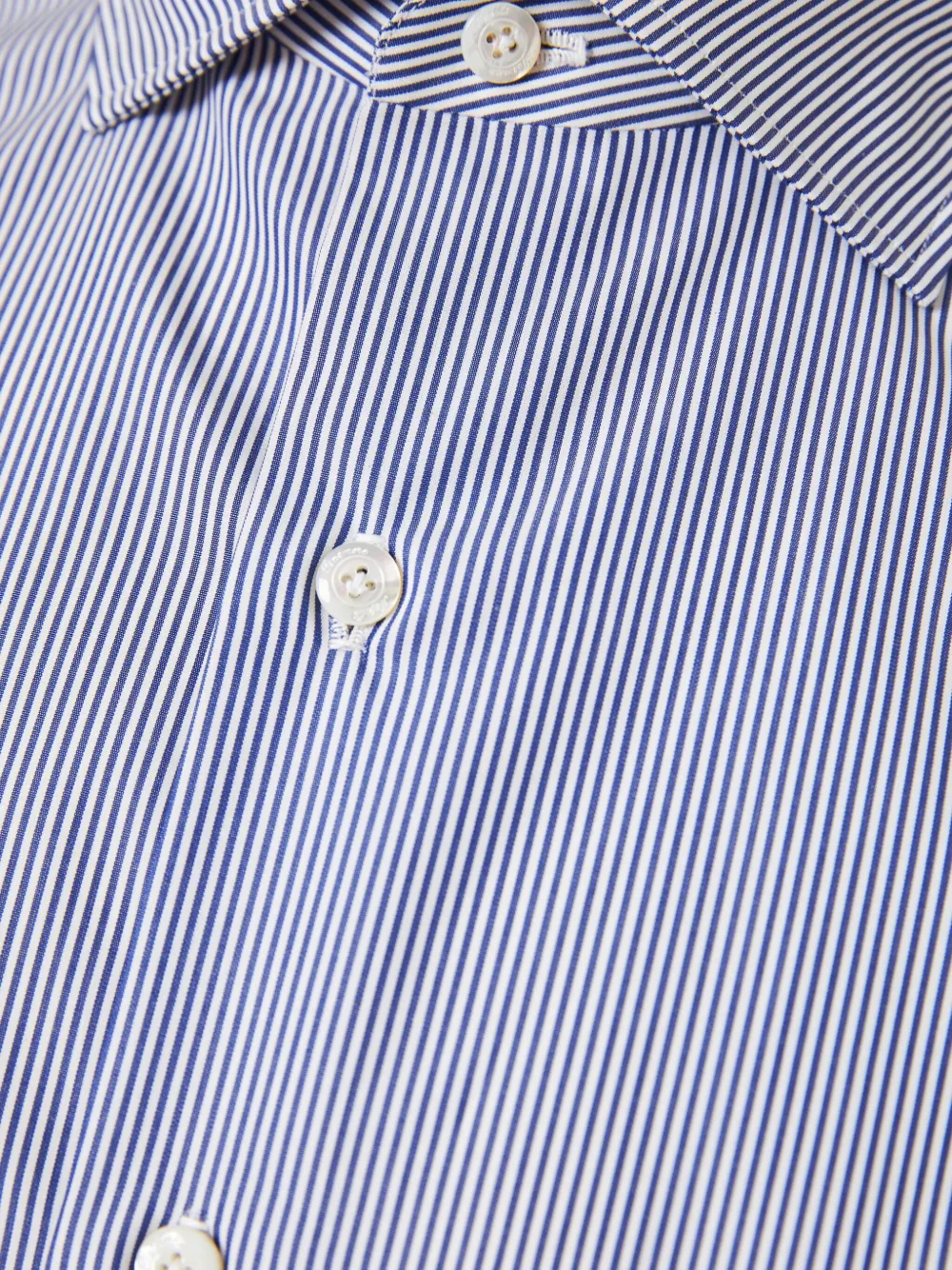 Shop Finamore 1925 Napoli Spread Collar Striped Shirt In Blue
