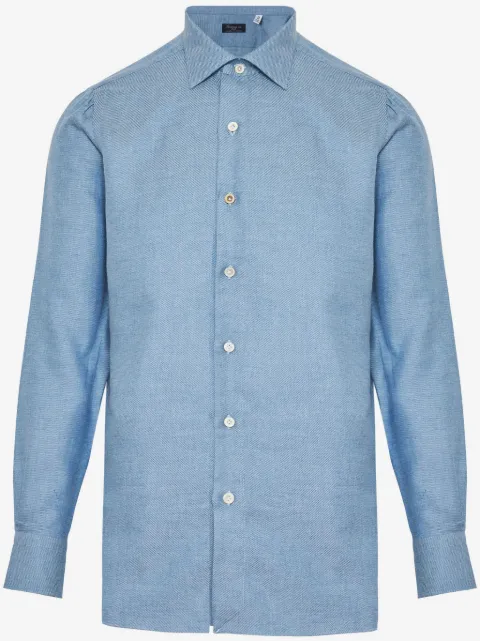 Finamore 1925 Napoli cutaway collar shirt