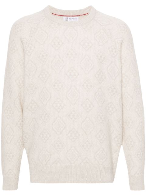 Brunello Cucinelli geometric-jacquard sweater Men