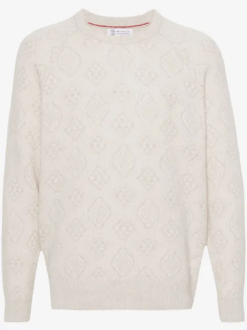 Brunello Cucinelli geometric-jacquard sweater