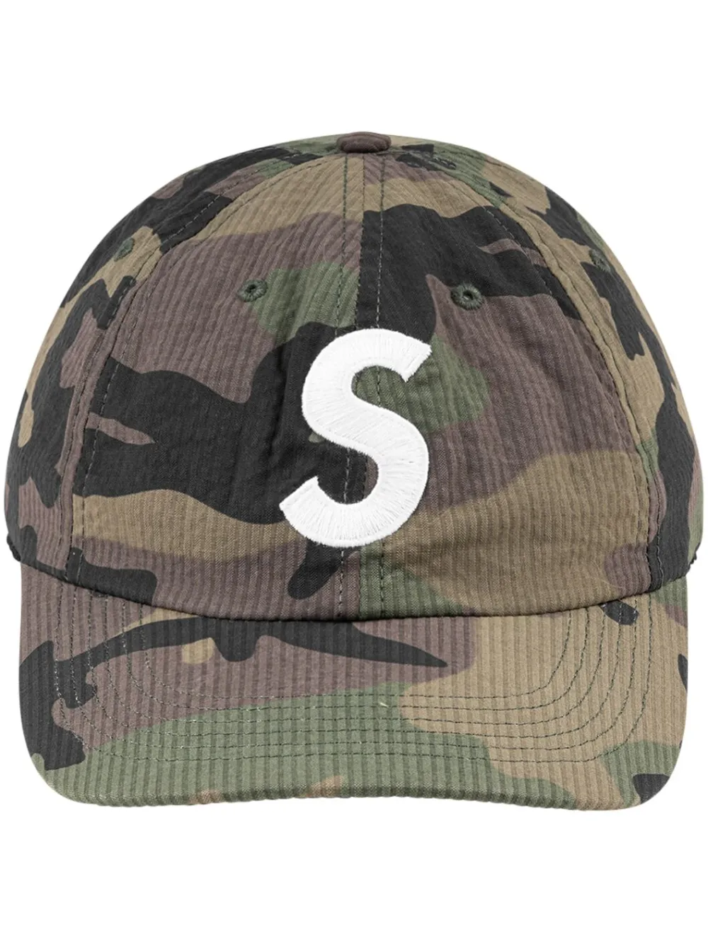 Supreme logo-embroidered Seersucker Baseball Cap | Green | FARFETCH