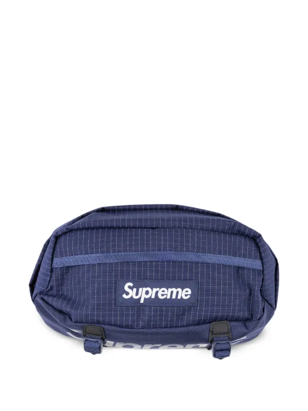 Supreme box logo Ripstop Waist Bag Blue FARFETCH CA