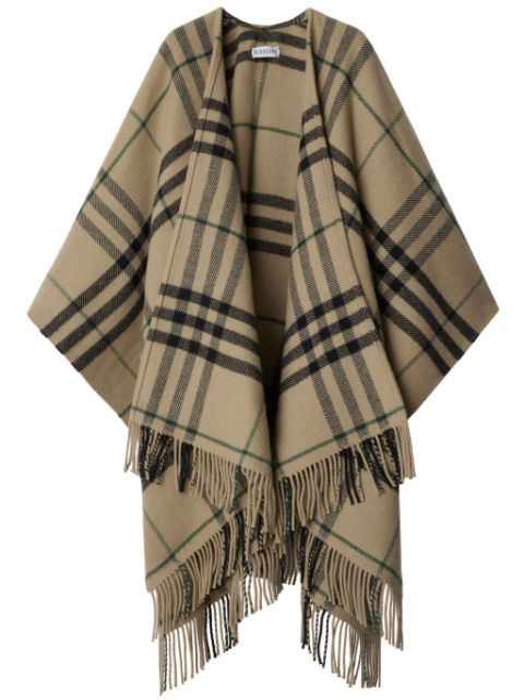 Burberry check cape Women