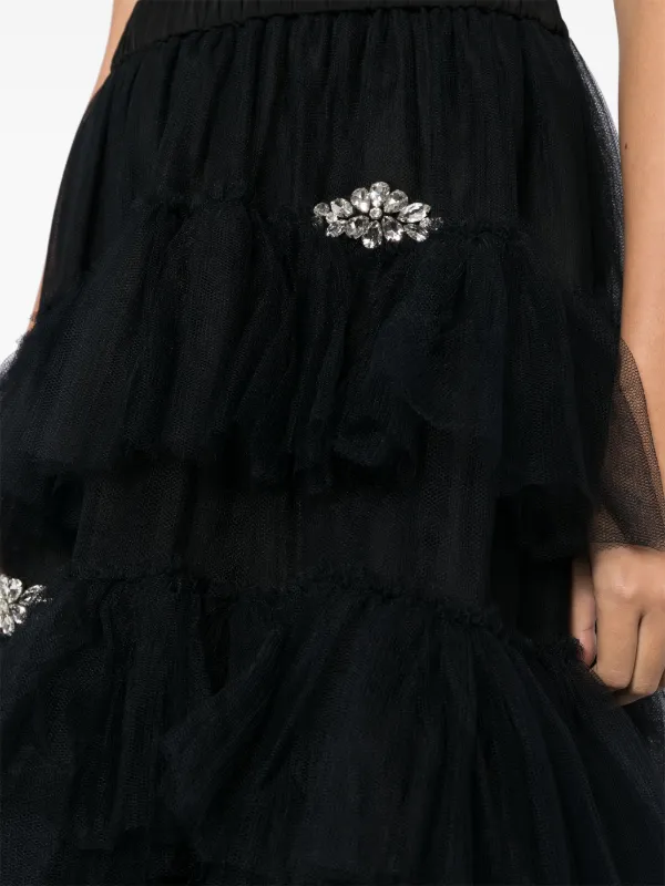 Tiered skirt tulle black online