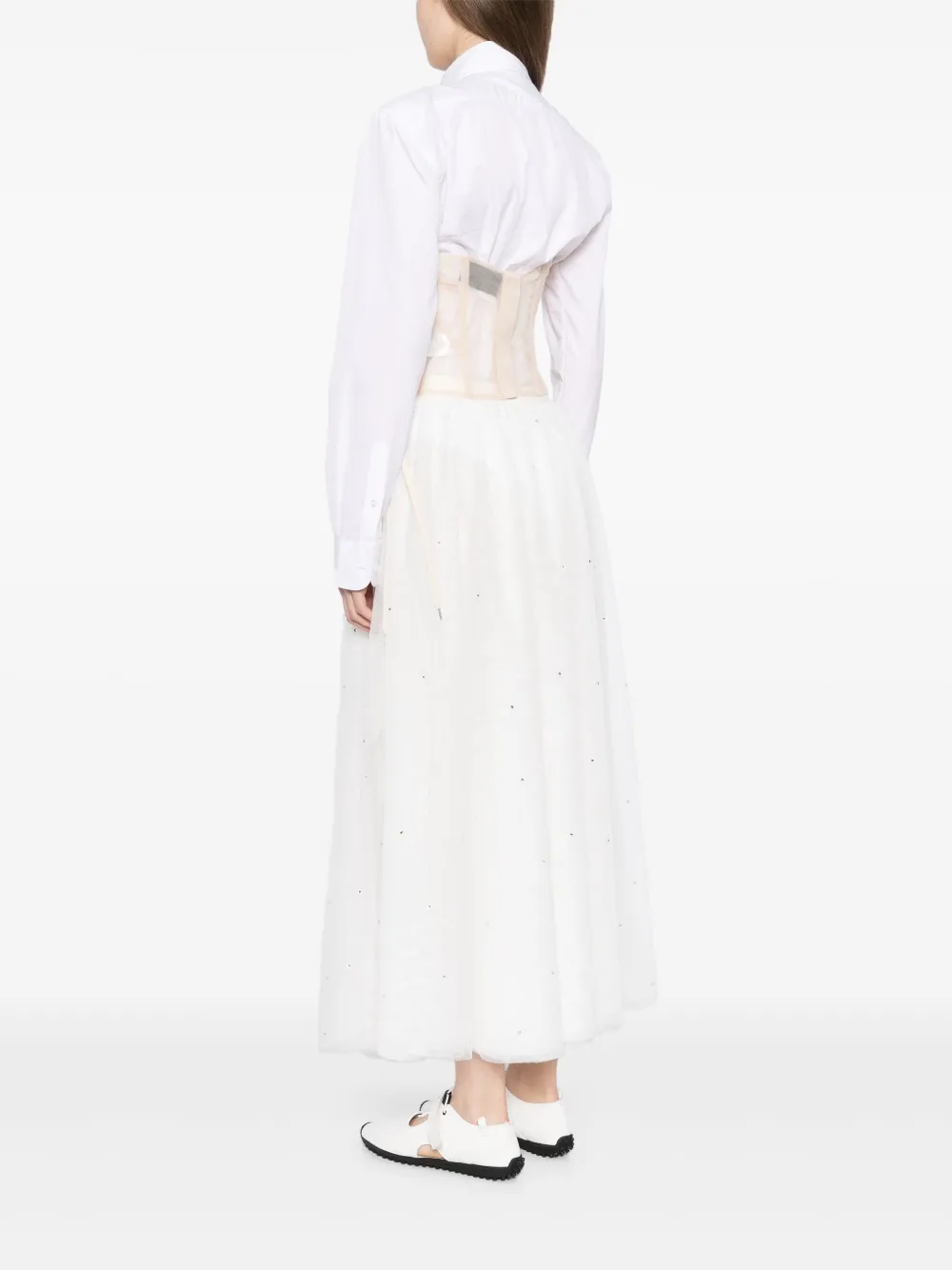 Simone Rocha Korset verfraaid met kristallen Beige