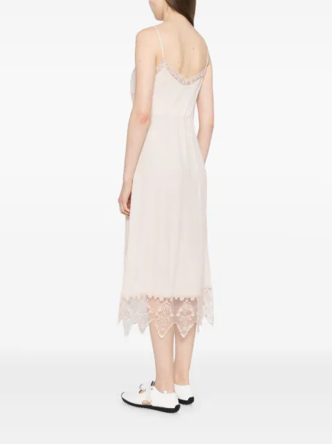 Simone Rocha lace-trim slip dress 72100514NUDE - 3